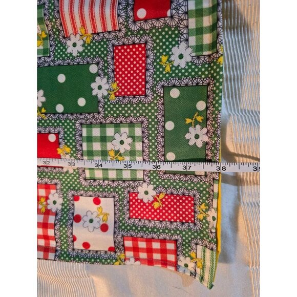 Vintage 60s 70s Granny Floral Patchwork Retro Throw Blanket - Picture 6 of 9